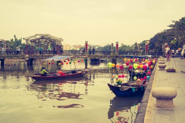 Vietnam. Hoi An. Şehrin güzel bir manzarası.