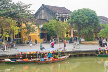 Vietnam. Hoi An. Şehrin güzel bir manzarası.