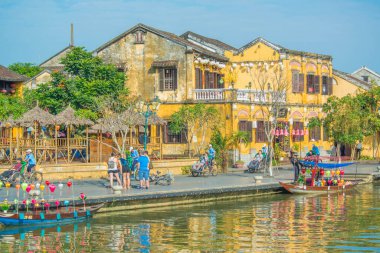 Vietnam. Hoi An. Şehrin güzel bir manzarası.