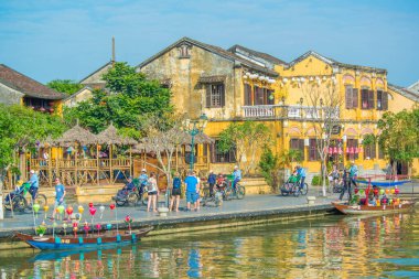 Vietnam. Hoi An. Şehrin güzel bir manzarası.