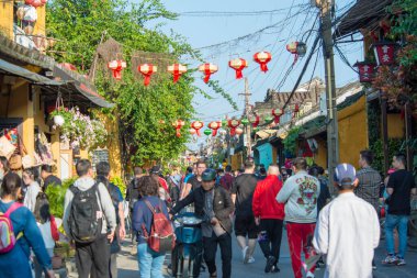 Vietnam. Hoi An. Şehrin güzel bir manzarası.