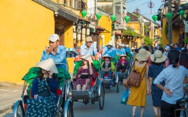 Vietnam. Hoi An. Şehrin güzel bir manzarası.
