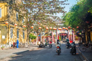 Vietnam. Hoi An. Şehrin güzel bir manzarası.