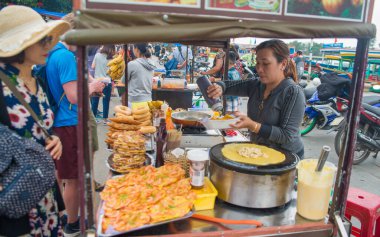 Vietnam. Hoi An. Şehrin güzel bir manzarası.