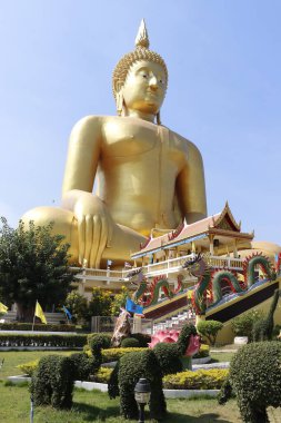 Tayland. Ang Tangası. Wat Muang Tapınağı manzarası.