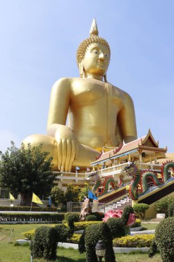 Tayland. Ang Tangası. Wat Muang Tapınağı manzarası.