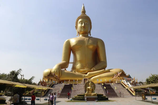 Riesiges Monument Des Goldenen Buddha Thailand — Stockfoto