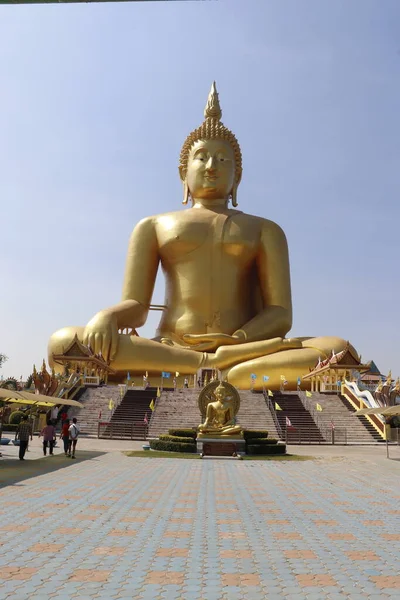 Thailand Ang Thong Ein Blick Auf Den Tempel Wat Muang — Stockfoto