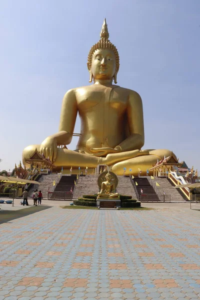 Thailand Ang Thong Ein Blick Auf Den Tempel Wat Muang — Stockfoto