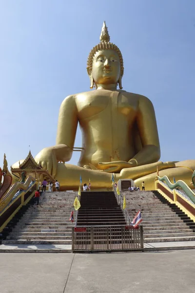 Thajsko Ang Thong Pohled Chrám Wat Muang — Stock fotografie