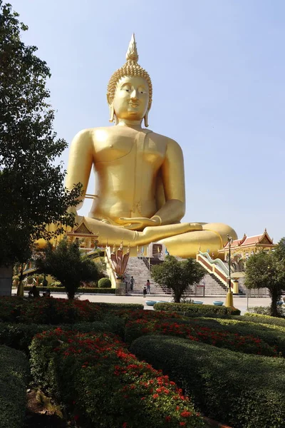 Thailand Ang Thong Ein Blick Auf Den Tempel Wat Muang — Stockfoto