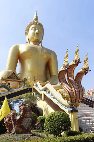 Thailand Ang Thong Ein Blick Auf Den Tempel Wat Muang — Stockfoto