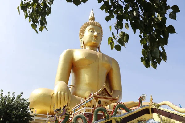 Hatalmas Emlékmű Arany Buddha Thaiföldön — Stock Fotó
