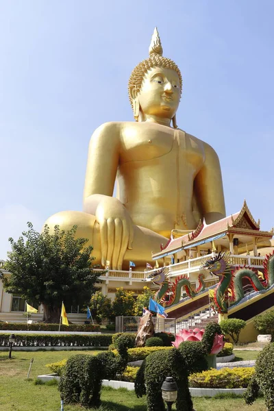 Thaiföld Ang Tanga Kilátás Wat Muang Templom — Stock Fotó