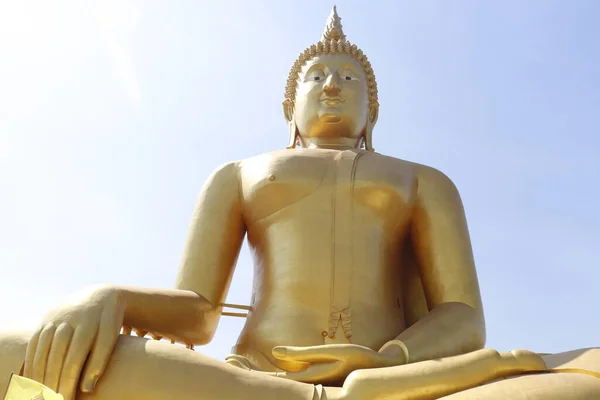 Részleges Kép Buddha Emlékmű Ang Thong Thialnd — Stock Fotó