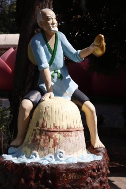 Tayland. Ang Tangası. Wat Muang Tapınağı manzarası.