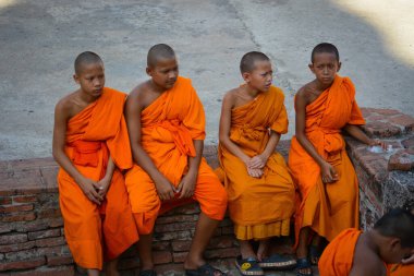 Tayland. Ayutthaya. Wat Yai Chai Mongkhol Tapınağı manzarası.