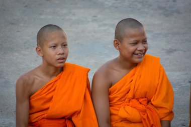 Tayland. Ayutthaya. Wat Yai Chai Mongkhol Tapınağı manzarası.