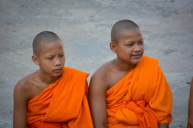 Tayland. Ayutthaya. Wat Yai Chai Mongkhol Tapınağı manzarası.