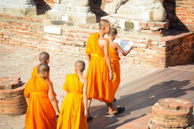 Tayland. Ayutthaya. Wat Yai Chai Mongkhol Tapınağı manzarası.