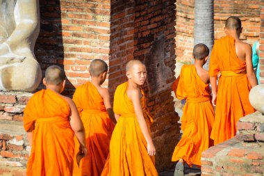 Tayland. Ayutthaya. Wat Yai Chai Mongkhol Tapınağı manzarası.