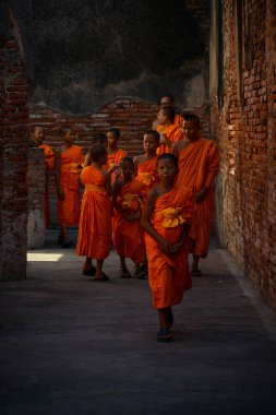 Tayland. Ayutthaya. Wat Yai Chai Mongkhol Tapınağı manzarası.
