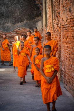 Tayland. Ayutthaya. Wat Yai Chai Mongkhol Tapınağı manzarası.
