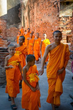Tayland. Ayutthaya. Wat Yai Chai Mongkhol Tapınağı manzarası.