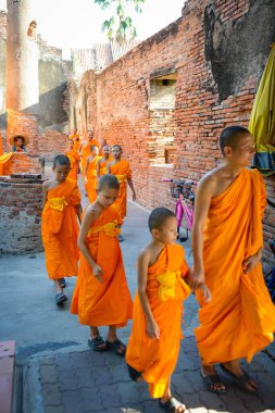 Tayland. Ayutthaya. Wat Yai Chai Mongkhol Tapınağı manzarası.