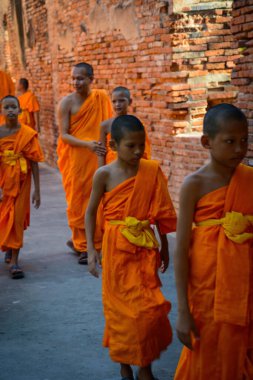 Tayland. Ayutthaya. Wat Yai Chai Mongkhol Tapınağı manzarası.