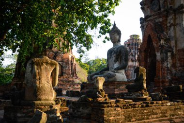 Tayland. Ayutthaya. Wat Mahathat tapınağı.