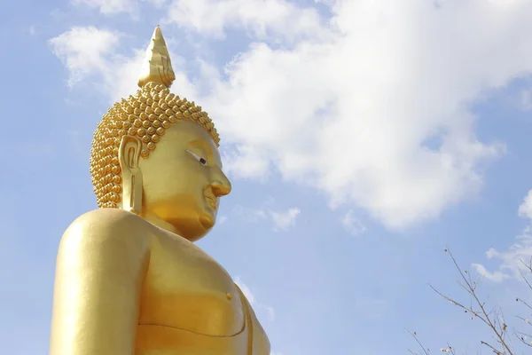 Goldene Buddha Statue Ayutthaya Thailand — Stockfoto