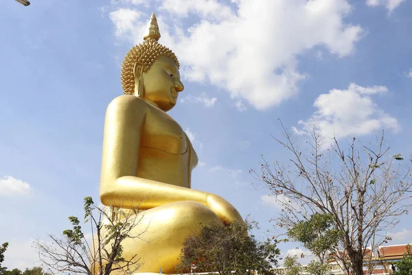 Goldene Buddha Statue Ayutthaya Thailand — Stockfoto