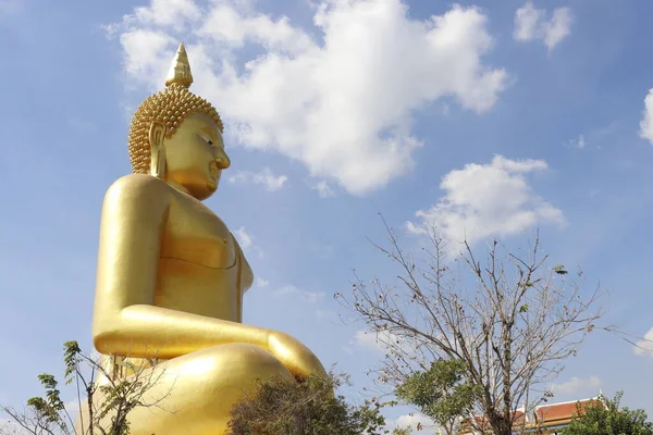 Goldene Buddha Statue Ayutthaya Thailand — Stockfoto