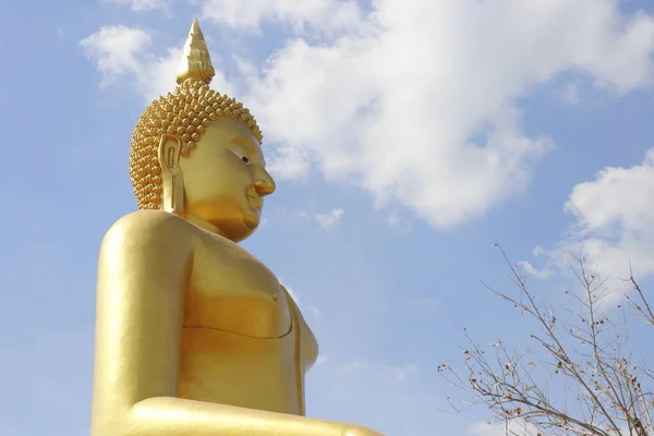 Goldene Buddha Statue Ayutthaya Thailand — Stockfoto