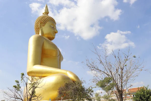 Goldene Buddha Statue Ayutthaya Thailand — Stockfoto