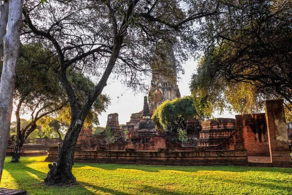 Азиатский Буддийский Традиционный Храм Аюттхая Таиланд — стоковое фото