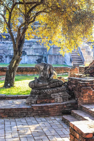 Azjatycka Tradycyjna Świątynia Buddyjska Ayutthaya Tajlandia — Zdjęcie stockowe