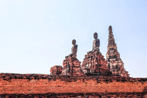 Tempio Antico Buddista Ayutthaya Thailandia — Foto Stock