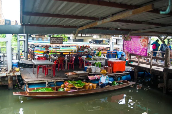 Bangkok Thajsko Pohled Talingchan Floating Market Městě — Stock fotografie