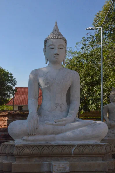 Thailand Ayutthaya Wat Yai Chai Mongkhol Tempel — Stockfoto