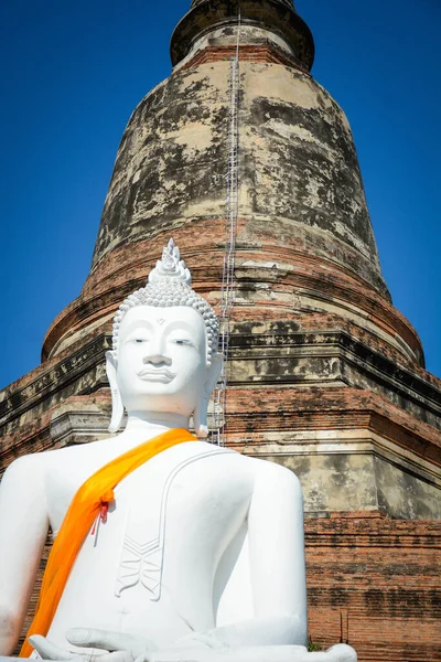 Thailandia Ayutthaya Tempio Wat Yai Chai Mongkhol — Foto Stock