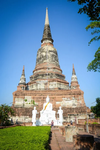 Thaiföld Ajutthaja Wat Yai Chai Mongkhol Templom — Stock Fotó