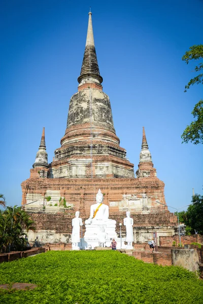 Thaiföld Ajutthaja Wat Yai Chai Mongkhol Templom — Stock Fotó