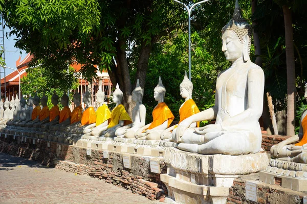 Thailand Det Ayutthaya Wat Yai Chai Mongkhol Tempel - Stock-foto