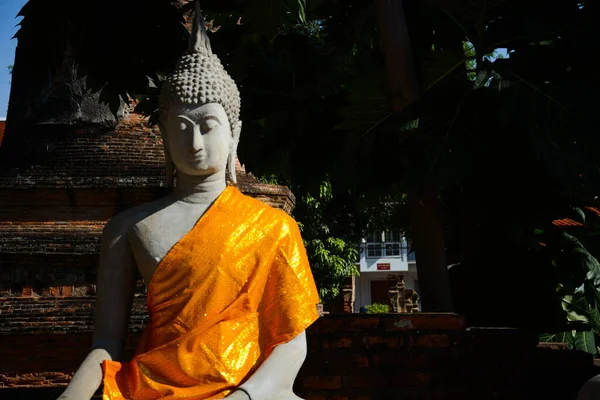 Tailandia Ayutthaya Templo Wat Yai Chai Mongkhol — Foto de Stock