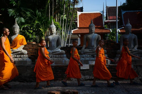 Ayutthaya 王家卫观光寺一景 — 图库照片