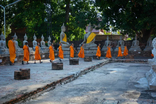 Thailand Ayutthaya Een Uitzicht Wat Yai Chai Mongkhol Tempel — Stockfoto
