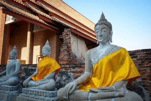 Thailand Ayutthaya Ein Blick Auf Den Tempel Wat Yai Chai — Stockfoto