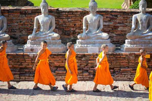 Tailandia Ayutthaya Una Vista Del Templo Wat Yai Chai Mongkhol — Foto de Stock